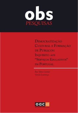 Democratiza&ccedil;&atilde;o Cultural e Forma&ccedil;&atilde;o de P&uacute;blicos