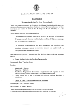 Reorganização de Serviços Operacionais