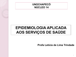 epidemiologia aplicada aos servi&ccedil;os de sa&uacute;de
