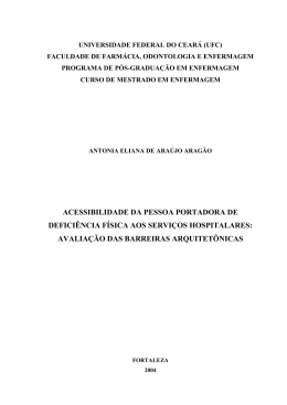 avaliação das barreiras arquitetônicas
