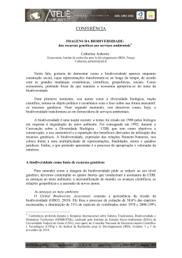 dos recursos gen&eacute;ticos aos servi&ccedil;os ambientais