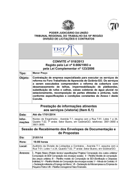 Presta&ccedil;&atilde;o de informa&ccedil;&otilde;es atinentes aos servi&ccedil;os (vistoria