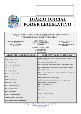 DI&Aacute;RIO OFICIAL PODER LEGISLATIVO