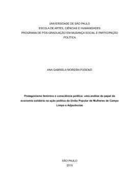 Protagonismo feminino e consci&ecirc;ncia pol&iacute;tica: uma an&aacute;lise do papel