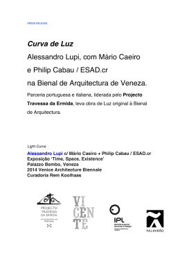 press-release-português - Escola Superior de Artes e Design de