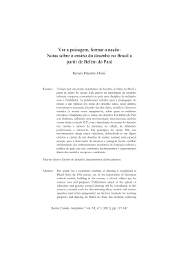 a paisagem, formar a na&ccedil;&atilde;o: Notas sobre o ensino do desenho no