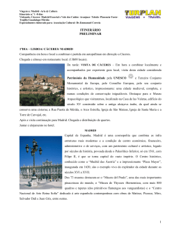 1 ITINER&Aacute;RIO PRELIMINAR
