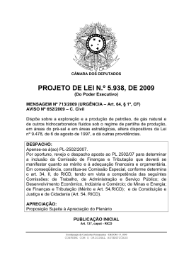 PROJETO DE LEI N.&ordm; 5.938, DE 2009