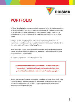 PORTFOLIO - Prisma - Promove Turismo, Destinos e Viagens