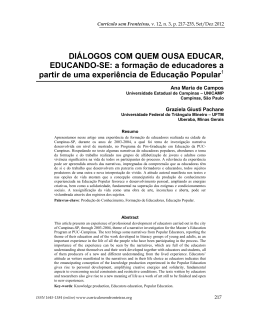 Veja o Artigo - Curr&iacute;culo sem Fronteiras