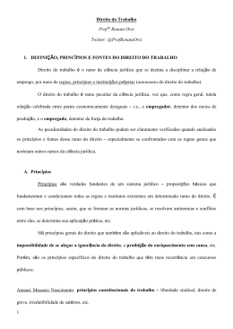 1 Direito do Trabalho Prof&ordf;. Renata Orsi Twitter