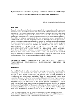 A globaliza&ccedil;&atilde;o e a necessidade de prote&ccedil;&atilde;o das rela&ccedil;&otilde;es laborais