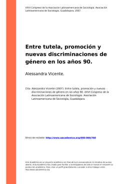 Entre tutela, promoci&oacute;n y nuevas discriminaciones