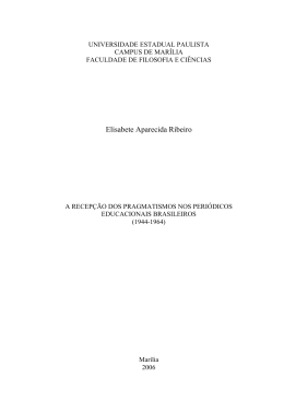 Elisabete Aparecida Ribeiro - Reposit&oacute;rio Institucional UNESP