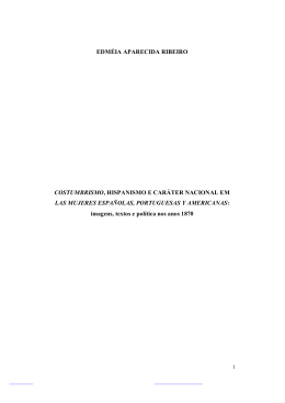 EDM&Eacute;IA APARECIDA RIBEIRO COSTUMBRISMO, HISPANISMO E