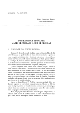 dois rapsodos tropicais: m&aacute;rio de andrade e jos&eacute; de alencar