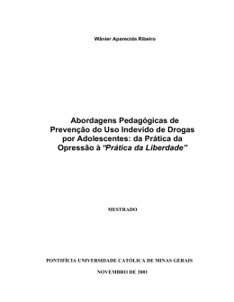 Abordagens Pedag&oacute;gicas de Preven&ccedil;&atilde;o do Uso