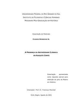 INSTITUTO DE FILOSOFIA E CI&Ecirc;NCIAS HUMANAS PROGRAMA