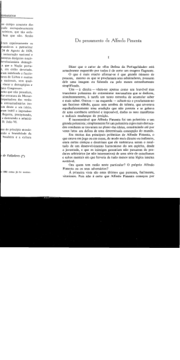 Do pensamento de Alfredo Pimenta