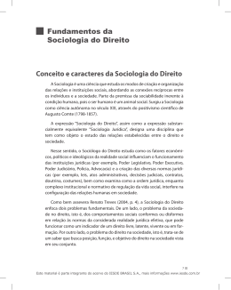 Fundamentos da Sociologia do Direito