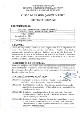 CURSO DE GRADUA&Ccedil;&Atilde;O EM DIREITO