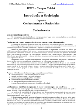 Introdu&ccedil;&atilde;o &agrave; Sociologia