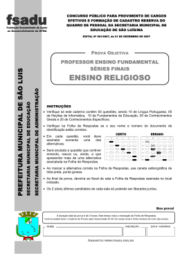 Prova - Funda&ccedil;&atilde;o Sous&acirc;ndrade