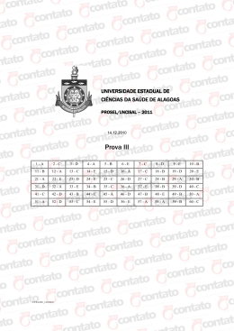 Prova e gabarito 3º dia