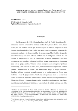 ESTADO & IGREJA NA IMPLANTA&Ccedil;&Atilde;O DA REP&Uacute;BLICA GA&Uacute;CHA