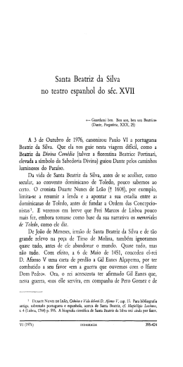 Santa Beatriz da Silva no teatro espanhol do s&eacute;c. XVII