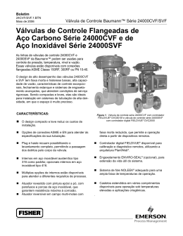 V&aacute;lvulas de Controle Flangeadas de A&ccedil;o Carbono S&eacute;rie 24000CVF