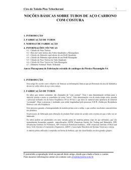 Fabrica&ccedil;&atilde;o de tubos
