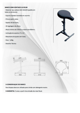 BANCO SEMI-SENTÊDO 15 SELIM - Material: Aço carbono SñE