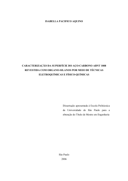 isabella pacifico aquino caracteriza&ccedil;&atilde;o da superf&iacute;cie do a&ccedil;o