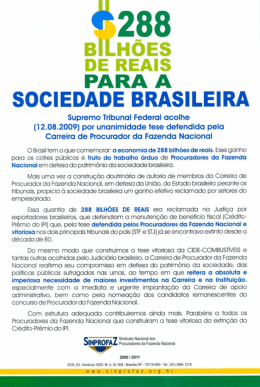 288 Bilhões para a Sociedade Brasileira