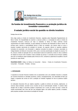 Os fundos de investimento financeiro e a prote&ccedil;&atilde;o jur&iacute;dica do