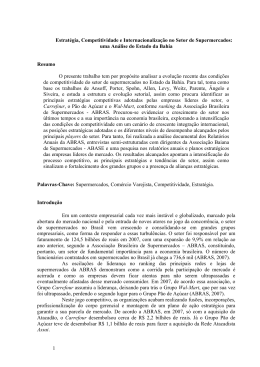 Estrat&eacute;gia, Competitividade e Internacionaliza&ccedil;&atilde;o no Setor