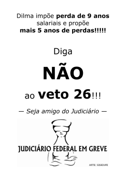Diga não ao veto 26-2015