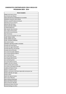 candidatos contemplados com a bolsa do programa bem