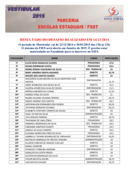 RESULTADO DO DESAFIO REALIZADO EM 14/11/2014