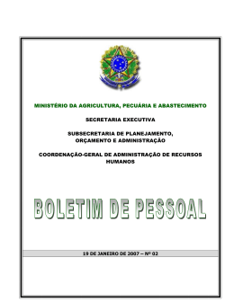 minist&eacute;rio da agricultura, pecu&aacute;ria e abastecimento