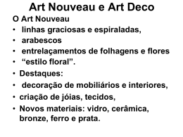 Art Noveau e Art Decô