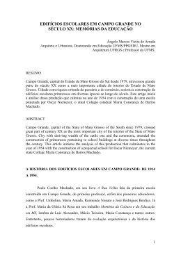 edifcios escolares em campo grande no sculo xx