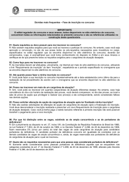 D&uacute;vidas mais frequentes &ndash; Fase de inscri&ccedil;&atilde;o no