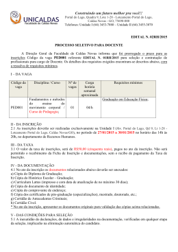 Processo Seletivo Docente 02RH/2015