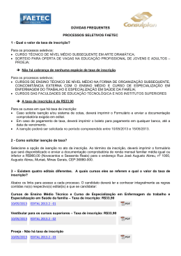 D&uacute;vidas freq&uuml;entes - FAETEC