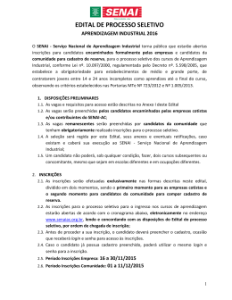 edital de processo seletivo