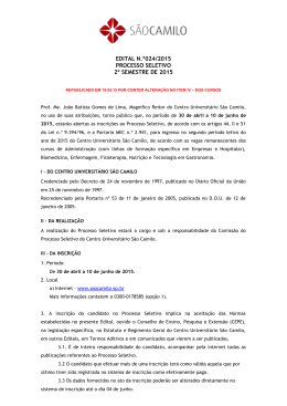 Edital 024 - 2015 - Processo Seletivo dos Cursos de Gradua&ccedil;&atilde;o