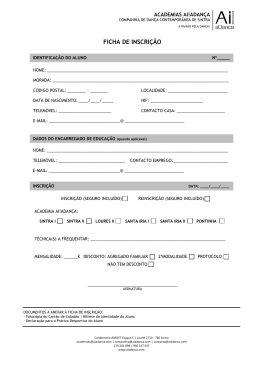 FICHA DE INSCRI&Ccedil;&Atilde;O