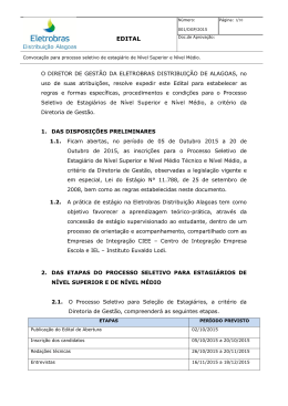 EDITAL - Eletrobras Distribui&ccedil;&atilde;o Alagoas